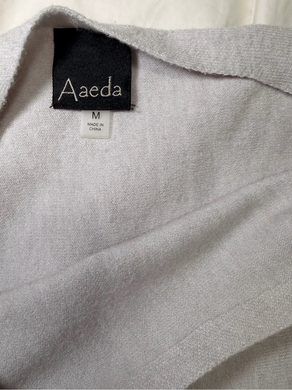 Light Gray Floral Appliqué Crewneck Sweater - Picture 3 of 6